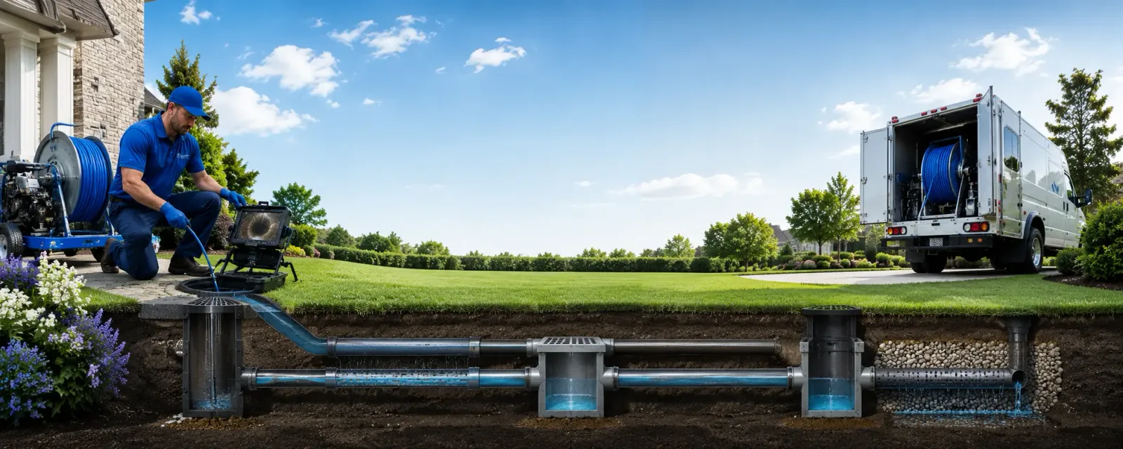 Outdoor drain cleaning information for Milford, MI